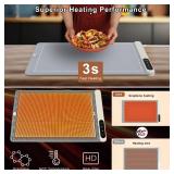 FYY Warming Mat for Food - Rapid and Full Surface Heating, 6 Temp Settings, 6H Timer, Rollable Portable Food Warming Mat, Ideal for Gatherings, Parties, Keep Meal Warm (X Large Size, Gray) - Retail: $
