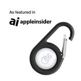 Belkin Apple AirTag Secure Holder with Carabiner - Durable Scratch Resistant Case With Open Face & Raised Edges - Protective AirTag Keychain Accessory For Keys, Pets, Luggage & More - Black - Retail: 