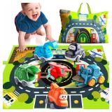 Big Cartoon Truck Car Toys for 1 Year Old Boy with Playmat/Storage Bag|Baby and Toddler Toys 12-18 Months & Age 1-2|1st Birthday for Baby Toys 1 Year Old - Retail: $17