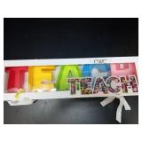 Cook With Color Fillable Word Food Storage Gift Box TEACH - Retail: $12