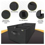 MIU COLOR Trunk Organizer for SUV, Car Organizer, Collapsible Trunk Organizer for Car, Non-Slip Bottom, Storage Organizer for Sedans, Van, Jeep, Grocery, Large 3 Compartments, Black 32\"Ã13\"Ã10