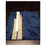 Yangest Navy Blue Decorative Velvet Throw Pillow Cover Striped Patchwork Cushion Case Modern 18x18 Inch Pillowcase for Sofa Couch Bedroom Living Room Home Decor - Retail: $18