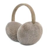 RUIKUNA Winter Ear Muffs Women Fuzzy Earmuffs Faux Fur White Ear Warmers Girls Black Warm Ear Covers Fluffy Cute Pink Large (KHAKI) - Retail: $15