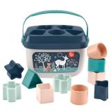 Fisher-Price Stacking Toy Babyâs First Blocks Set of 10 Shapes for Sorting Play for Infants Ages 6+ Months, Navy Fawn (Amazon Exclusive) - Retail: $12