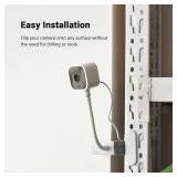 Holicfun Clip Mount for Ring, Blink, Eufy, Google Nest, Wyze, and Arlo Indoor Outdoor Cameras, 40cm Gooseneck Arm, Flexible Adjustment, Strong Clamp, Black - Retail: $13