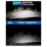 RCJ 9005 9006 Bulbs Combo, 600% Brightness 9005/HB3 High 9006/HB4 Low Dual Beam Bulbs, 6000K Cool White, Plug and Play, IP67 Waterproof, Pack of 4 - Retail: $60