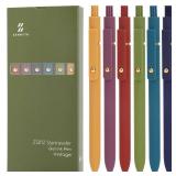 Ddaowanx Gel Pens, 6 Pcs 0.5mm Quick Dry Black Ink Pens Fine Point Smooth Writing Pens, Office Desk Accessories for Women(6 Pcs Vintage-Black Ink) - Retail: $13