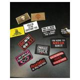 TXSN 12PCS Random Tactical Morale Patches Bundle, Full Embroidery Loop and Hook Fasten Patches Set for Caps, Bags, Backpacks, Harness, Vest, Military Uniforms,Tactical Gears Etc - Retail: $12