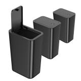 N. NETDOT 3 Pack 10 Liter Small Trash Can with lid, 2.6 Gallon,Garbage Can Slim Trash Bin Waste Basket for Bathroom,Kitchen,Bedroom,Living Room,Office,Laundry - Black - Retail: $31