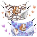 Boao 2 Pieces Hamster Hammock Hanging Pet Hammock Warm Bed House for Small Parrot Rat Sugar Glider Hamster Playing - Retail: $15