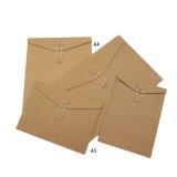 Funny live 10 Pcs A5 Kraft String Envelope File Folders Organizer for Projects | Contracts | Bills | Meeting Documents Pockets Office Supplies (Horizontal Version A5) - Retail: $25