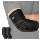 Copper Elbow Sleeve,Elbow Compression Sleeve, Elbow Brace For Tendonitis and Tennis Elbow,Golfers, Arthritis, Bursitis. Elbow Pain Relief,Weightlifting, Fit for Men & Women - Retail: $20