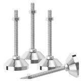 4PCS Heavy Duty Leveling Feet M10 Adjustable Furniture Leveling Screw Leg levelers Adjustable Leveling Feet 10mmFully-Threaded Feet Levelers for Workbench, Machine, Cabinet - Retail: $19