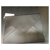 U Brands Vegan Leather Document Holder Black: Office Supplies Desk Organizer with 2 Compartments, 10\"x13\"x0.7\" - Retail: $41