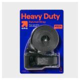 600lb Ratchet Strap Single - up&upâ¢: Metal & Polyester Towing Kit, Black, 1.25\"x1.25\", 1 Piece - Retail: $16
