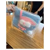 3pcs 12ft Skeleton Easter Accessories: Bunny Hat, Nose, Plush Tail