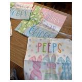 GEEORY Happy Easter Peeps Pillow Covers 18x18, Set of 4