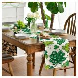 Artoid Mode Watercolor Shamrock Table Runner, 13 x 108 in