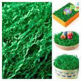 JOYIN Easter Grass Crinkle Filler Paper Shred, Dark Green, 1.5 lb