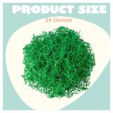 JOYIN Easter Grass Crinkle Filler Paper Shred, Dark Green, 1.5 lb
