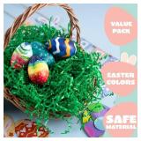 JOYIN Easter Grass Crinkle Filler Paper Shred, Dark Green, 1.5 lb