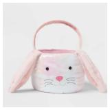 Round Sequins Bunny Easter Basket Iridescent - Spritz