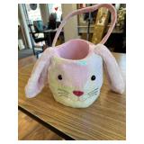 Round Sequins Bunny Easter Basket Iridescent - Spritz