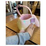 Round Sequins Bunny Easter Basket Iridescent - Spritz