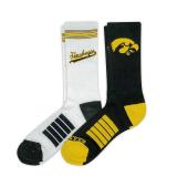 Iowa Hawkeyes Adult 2-Pack Crew Socks