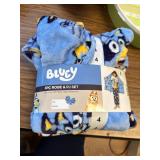 Bluey three-piece robe and PJ set size 4