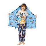 Bluey three-piece robe and PJ set size 6