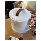 $110 Towel Warmer for Bathroom, Bucket, Wood Handle, Auto Shutoff