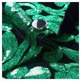 $68 Men Fashion Velvet Sequins Floral Pattern Suit Jacket Blazer