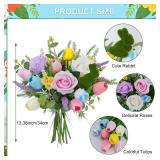 Jasmsiy Artificial Flowers: Faux PU Tulips & Roses for Decor