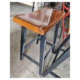 (3) Mid-Century Bar Stools and (4) Coral Cushion Chairs