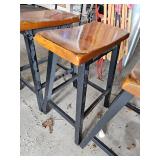 (3) Mid-Century Bar Stools and (4) Coral Cushion Chairs