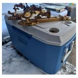 Assorted Lot W/ Golf Book Collection, (2) Coolers, and Wall Decorations