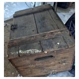 Assorted Lot W/ High Sierra Backpack, Vasagle End Table, and Wooden Box