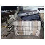 Assorted Lot W/ 32in Vizio TV, Decorative Metal Stand, Window Bench, and More!