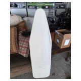 Assorted Lot Including Framed Art, Mirror, and Ironing Board