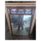 Assorted Lot Including Framed Art, Mirror, and Ironing Board