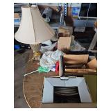 Assorted Lot Including 5ft Table, Dinner Plates, Table Lamp and More!