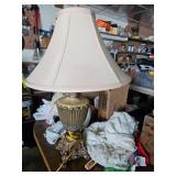 Assorted Lot Including 5ft Table, Dinner Plates, Table Lamp and More!