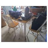 White Wooden Windsor Dining Table and (4) Chairs