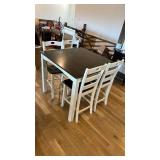 Contemporary Counter-Height White Wooden Dining Set