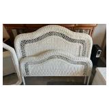 White Wicker Bedroom Set with Mirror