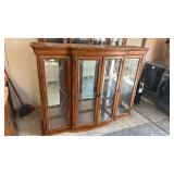 Traditional Burl Wood Display Cabinet