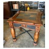 Slate Tile Wood End Table