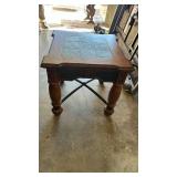 Slate Tile Wood End Table