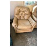 Tufted Leather Recliners - Set of 2
